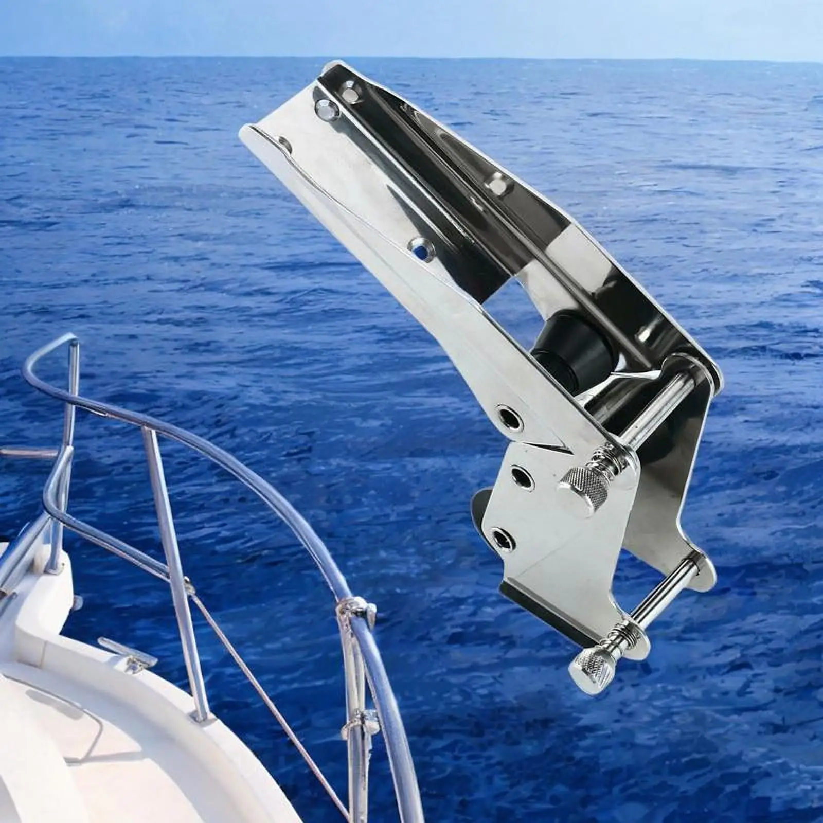 

Boat Anchor Roller Marine Hardware Bow Roller Sturdy Pivoting Dual Roller