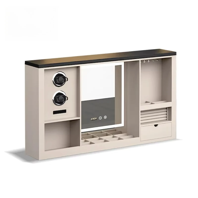 

High-end closet hidden storage lifting system smart watch winder leather jewelry safe storage