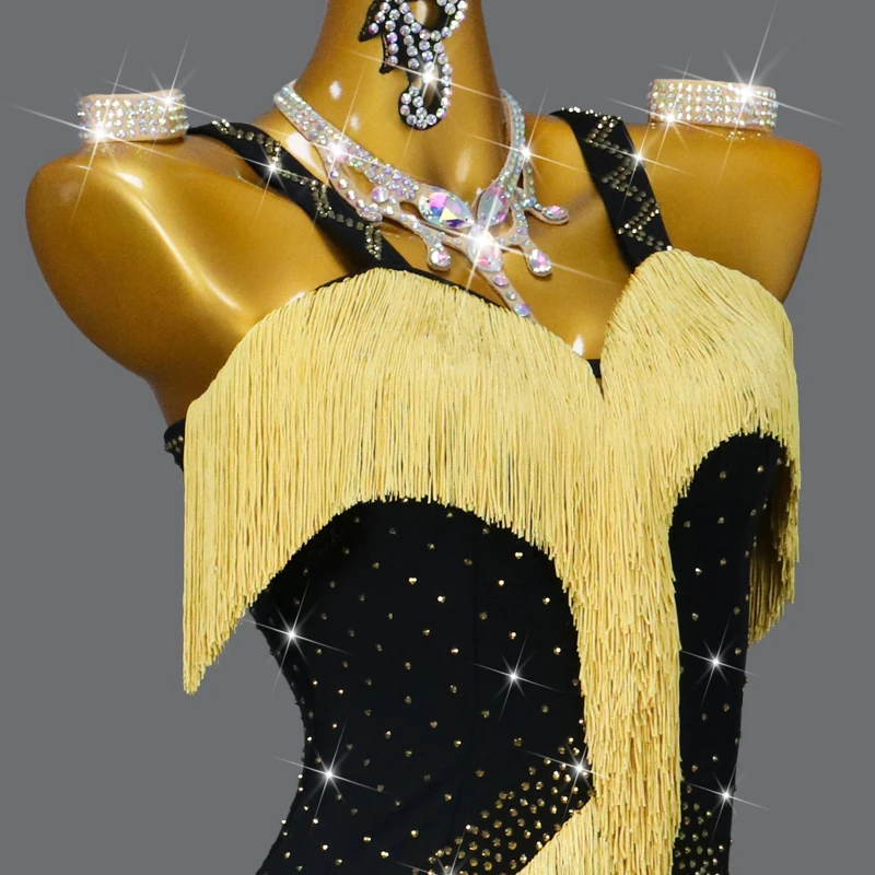 gold latin dress Dancing in Gold Rhythm Dress | DanceDressing main image 1