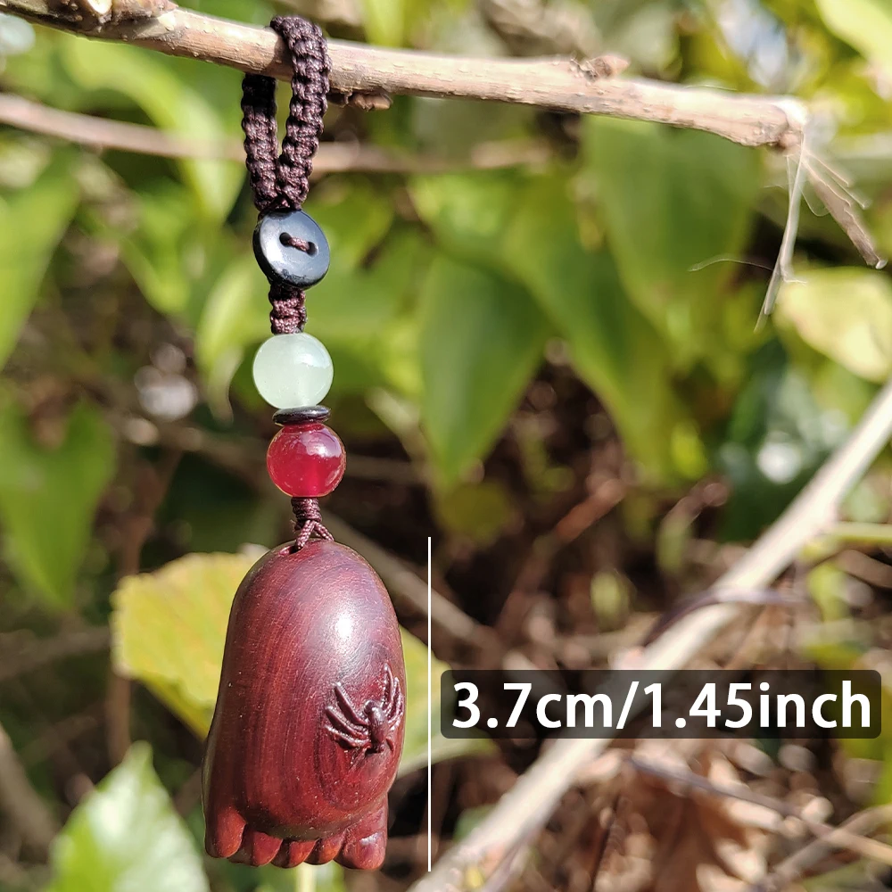 1.4 Inch Wooden Footprint Pendant, Hand-Carved, Chinese Style, Classic Theme, Suitable for Christmas Decorations, Keychains, Party Decorations, Living Room Decorations, Birthday Gifts, Home Decorations, New Year Gifts