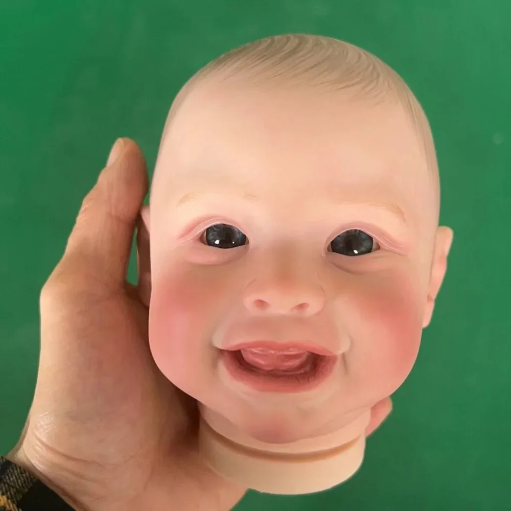 

New Arrival! 19inch Already Painted Bebe Reborn Doll Kit Smile Harper 3D Skin with Visible Veins Cloth Body and Eyes Included