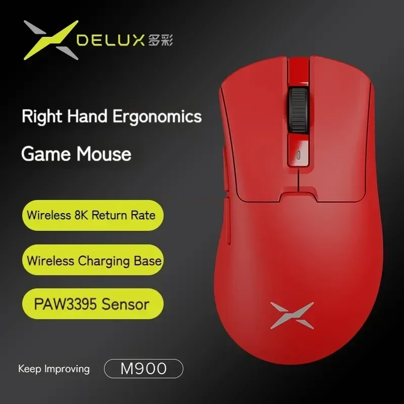 Imagem -05 - Dual Mode Design Ergonômico Lightpeso Mouse 8k Return Laptop Acessórios Adequado para Médio e Grande Mão de Lux-m900