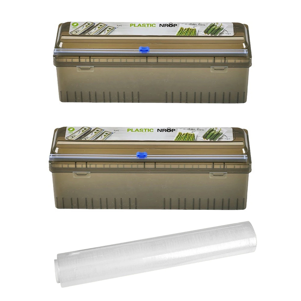 

Cling Film Dispenser with Cutter Cling Film Cutting Machine Refillable Cling Film Dispenser Cutting Box Kitchen Accessories