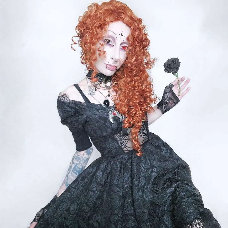 Seksowna w ciemnym kolorze w stylu gotyckim na Halloween karnawałowa sukienka imprezowa Saias Steampunk strój Lolita damska sukienka Cosplay duch kostiumy panny młodej