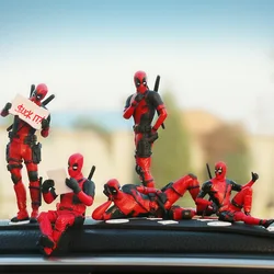 Disney Anime Filme Deadpool Figuras de Ação Enfeites Interior Do Carro para Auto Espelho Retrovisor Pendurado Pingente Modelo Desktop Decoração