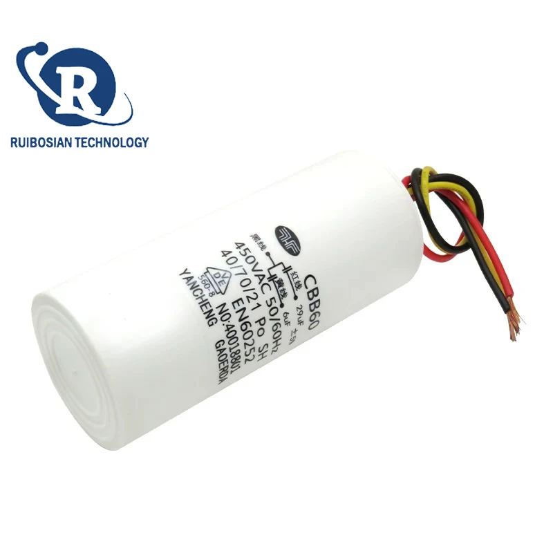 CBB60 6UF+29UF 450V 3선 전기 호이스트 크레인 모터 시동 커패시터 리프트