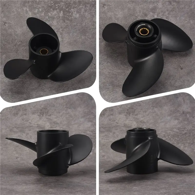 ABTU-Outboard Propeller For Tohatsu Mercury Mariner 4Hp 5Hp 6Hp 7.8X9 Boat Screw 3 Blade 12 Spline Marine Engine Part