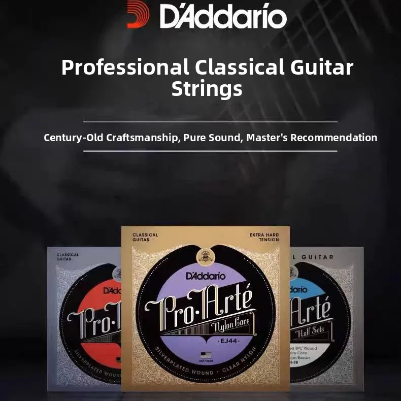 Daddario Nylon Classical Guitar Strings High Tension EJ45 EJ46 Set of 6 Guitar Accessories Standard Tension Guitar Strings