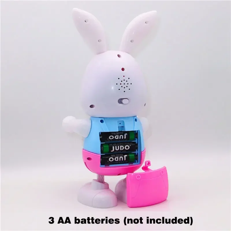 Robot Rabbit Dancing Sing Song Electronic Bunny Music Robot Animal Beat Drum con LED Cute Electric Pet Toy regalo di compleanno per bambini