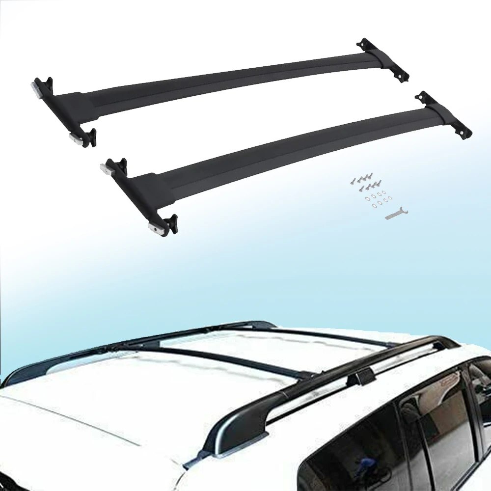 2Pcs Roof Rail Racks Cross Bars Crossbars Fit for Land Cruiser LC200 2008-2020