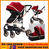 Baby Stroller 3 in 1 for newborns baby accessories for baby cars Baby carriage pram Light Cart Portable Foldable Car Seat Travel
