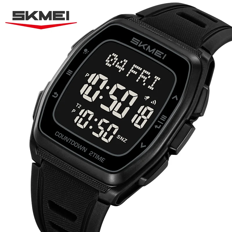 SKMEI 2441 Daily Leisure LED Display Electronic Men's Watch Waterproof Countdown Sports Military Digital Clock Reloj Hombre