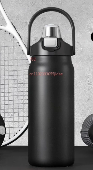 Outdoor Portable 304 Stainless Steel Thermal Mug (1500ML, Vacuum Insulated, Cold & Hot Retention, with Straw,