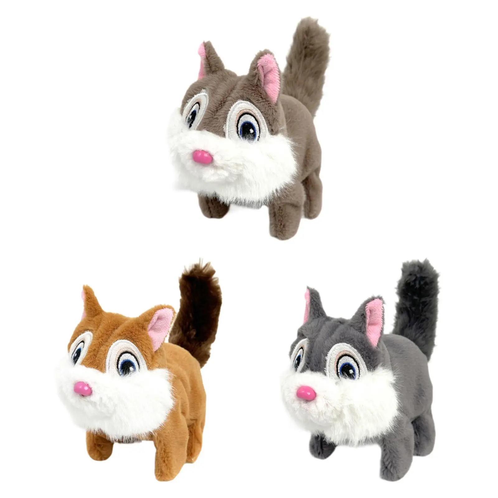 Brinquedo de pelúcia eletrônico interativo para animais de estimação, lembranças para festa, animais de pelúcia realistas para bebês, crianças, presente de aniversário, meninos e meninas, bebês