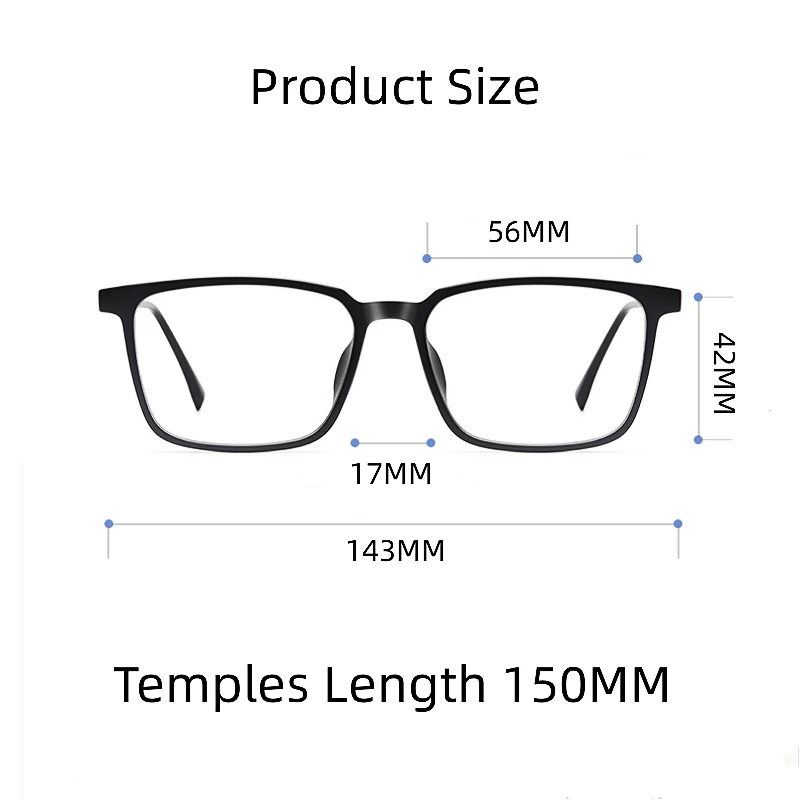 HDCRAFTER Eyewear Frame Men Retro Square Titanium Myopia Reading Eyeglasses Optical Prescription Glasses Frame For Women