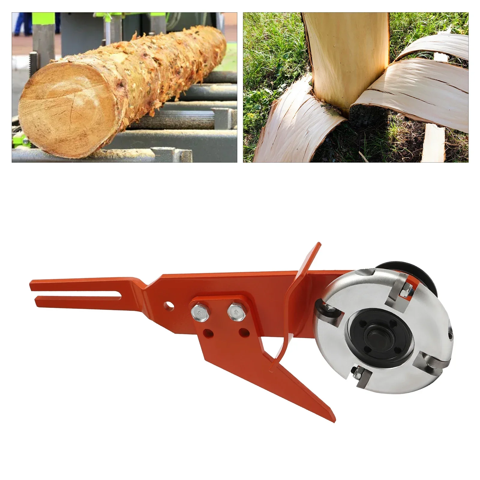 

3:2 Pulley Ratio Chainsaw Carving Mill Attachment 9.49cm Log Peeler Aluminum Steel Wood Debarking Tool for Husqvarna Chainsaws