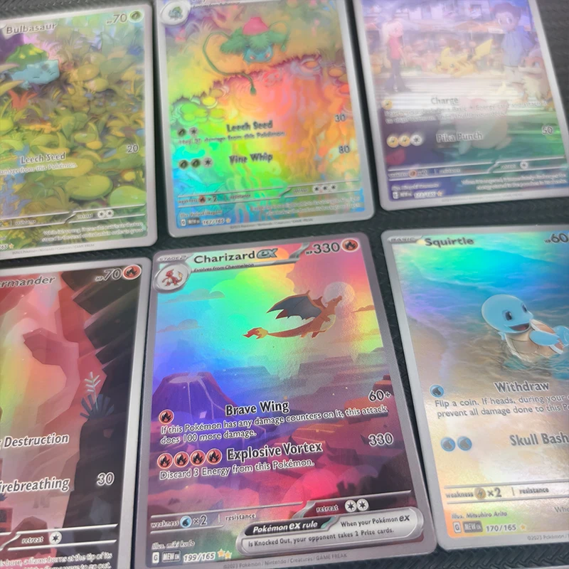 การ์ดสะสมอนิเมชั่นชุด Pocket 151 จำนวน 10 ชิ้น/ชุด ชาริซาร์ด วีนัสอร์ บลาสทอยส์ EX PTCG SAR สการ์เล็ต ไวโอเล็ต การ์ดเกมแฟลช