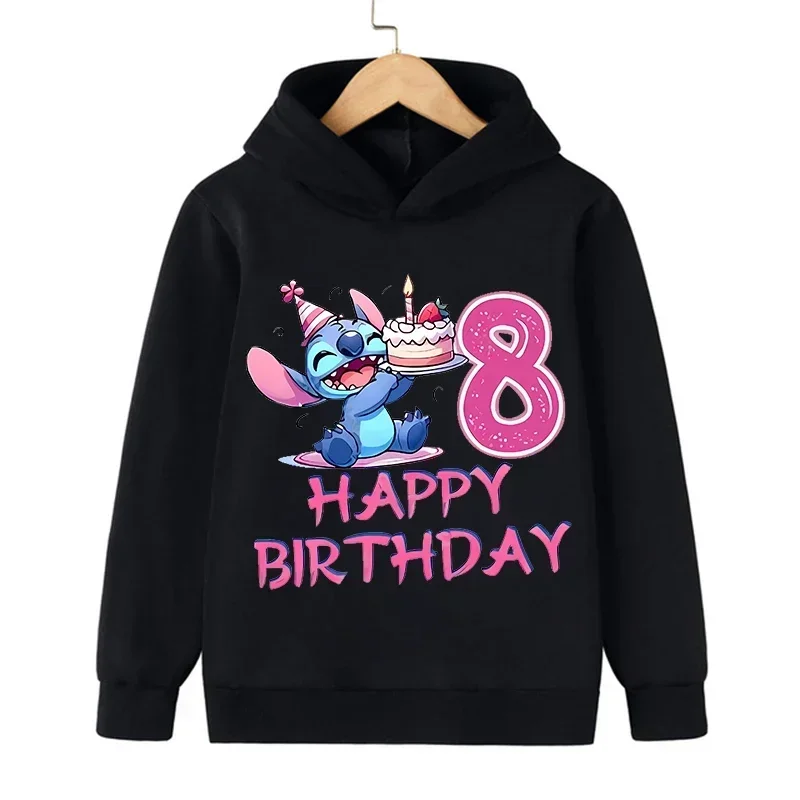 Sweat à capuche doux PVD Stitch pour enfants, vêtements de dessin animé pour enfants, sweat à capuche Manga, haut décontracté pour bébé, fille, garçon, CAN o and Stitch