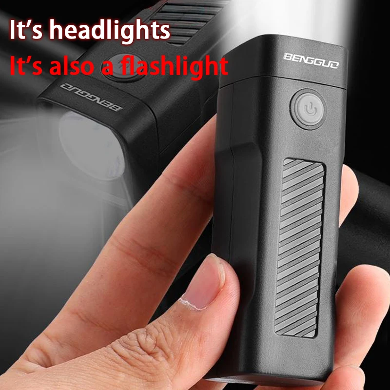 

Bicycle Light Headlight Road Mountain Bike Cycling Equipment Strong Light Night Riding Night Charging Flashlight