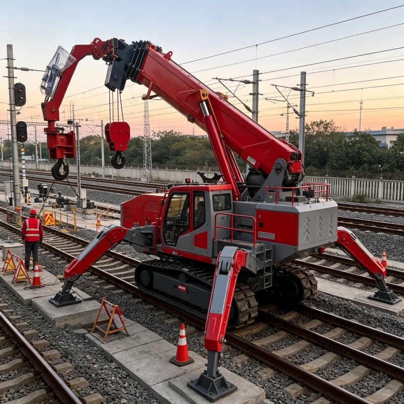 3 Ton Compact Track Crane Spider Frame Construction For High Reach Lightweight Lifting Operations In Limited Areas