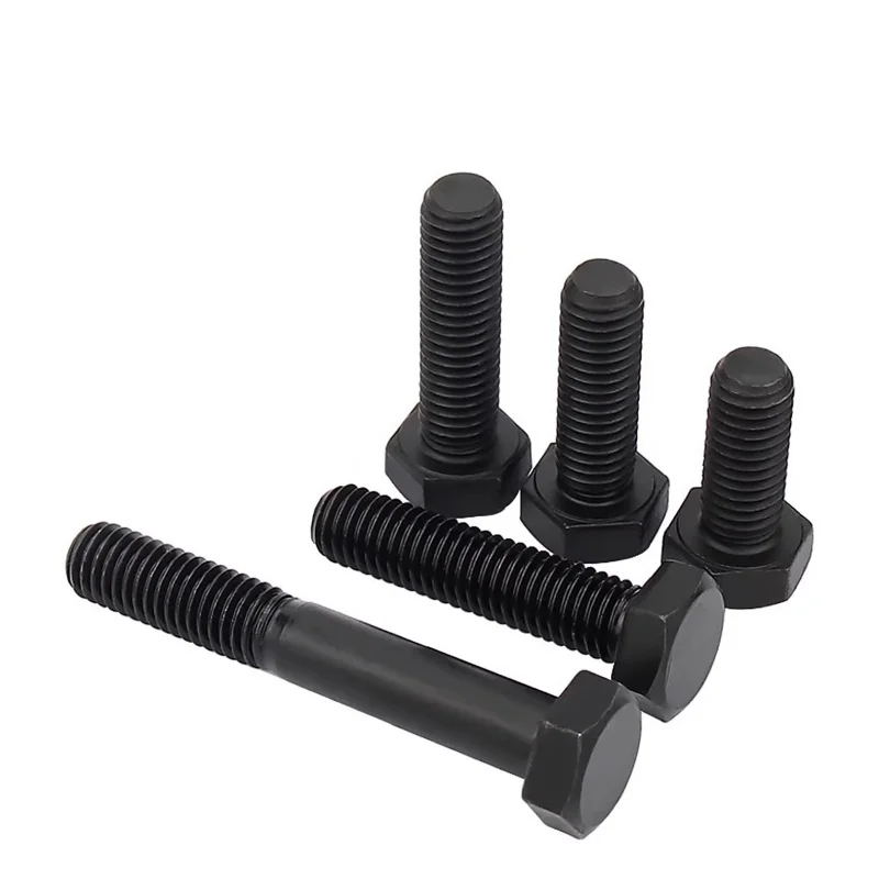 الخارجية عرافة مسدس مسمار لولبي الرأس M4 M5 M6 M8 M10 M12 M14 M16 سبائك الصلب الأسود الصف 12.9 نصف الأسنان كامل الأسنان تمديد الترباس #4