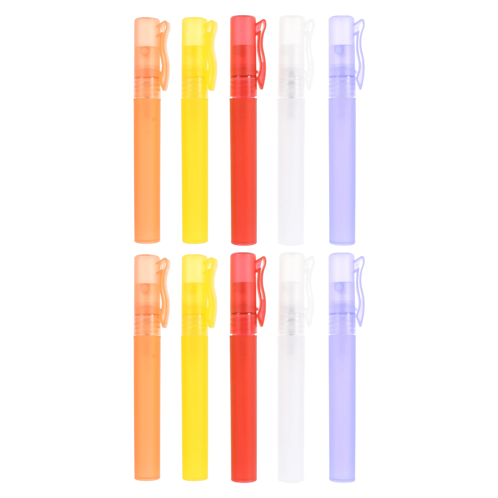 10 Stück Parfümflaschen in Stiftform, tragbarer Spray-Unterverpackungshalter, Reisezubehör für Proben mit ätherischen Ölen