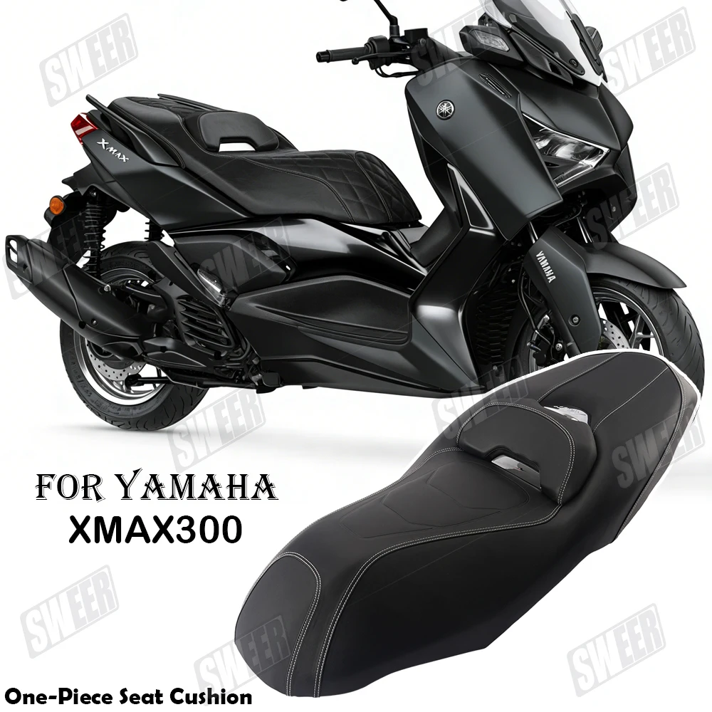 Motorcycle Seat Cushion Suitable For Yamaha XMAX300 2023-2026 Modified Lowered Design Comfortable Anti Slip One-Piece Seat Pad