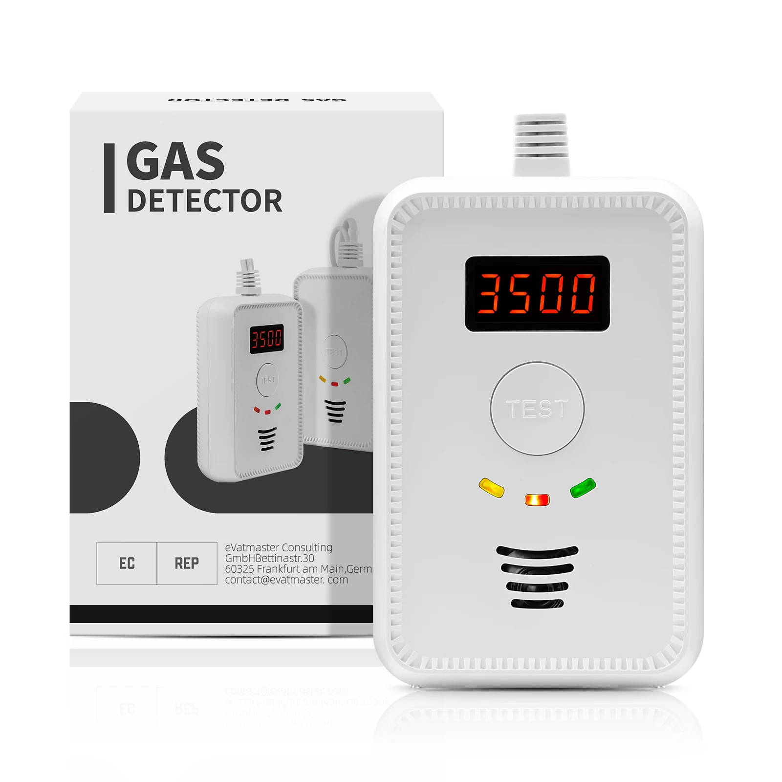 

2-in-1 with voice alarm broadcast, combined gas and carbon monoxide detector, household carbon monoxide alarm and natural gas de