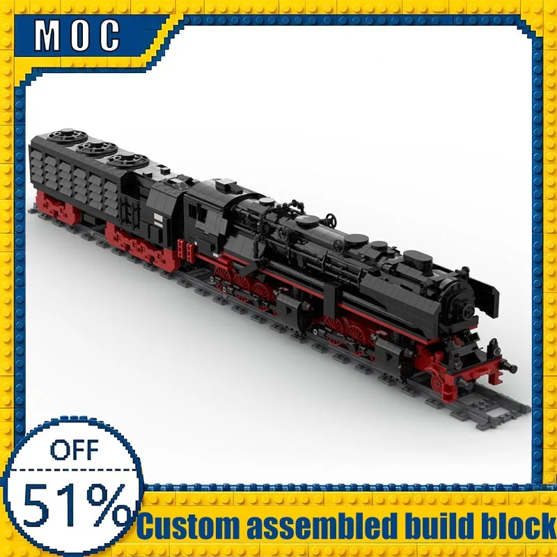 

2213 Parts MOC Vintage Steam Locomotive Building Blocks , Retro Train Model, Creative DIY Assembly Display Toys Birthday Gifts