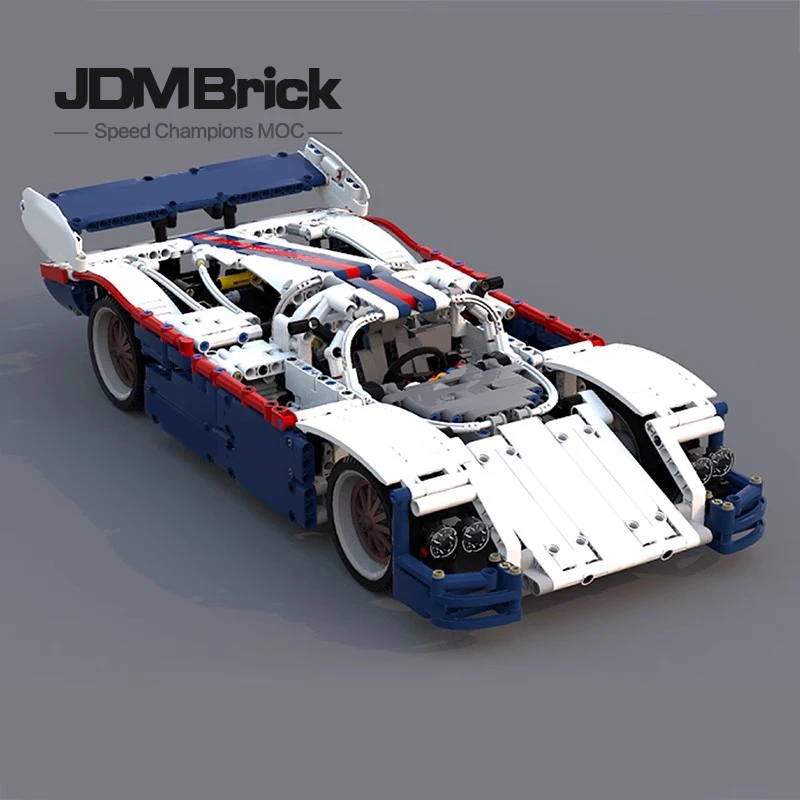 MOC-38167 Adult High difficulty Assembly Car Model Mechanical Technology Series Speed Cool Racing Creative Brick Toy Gift