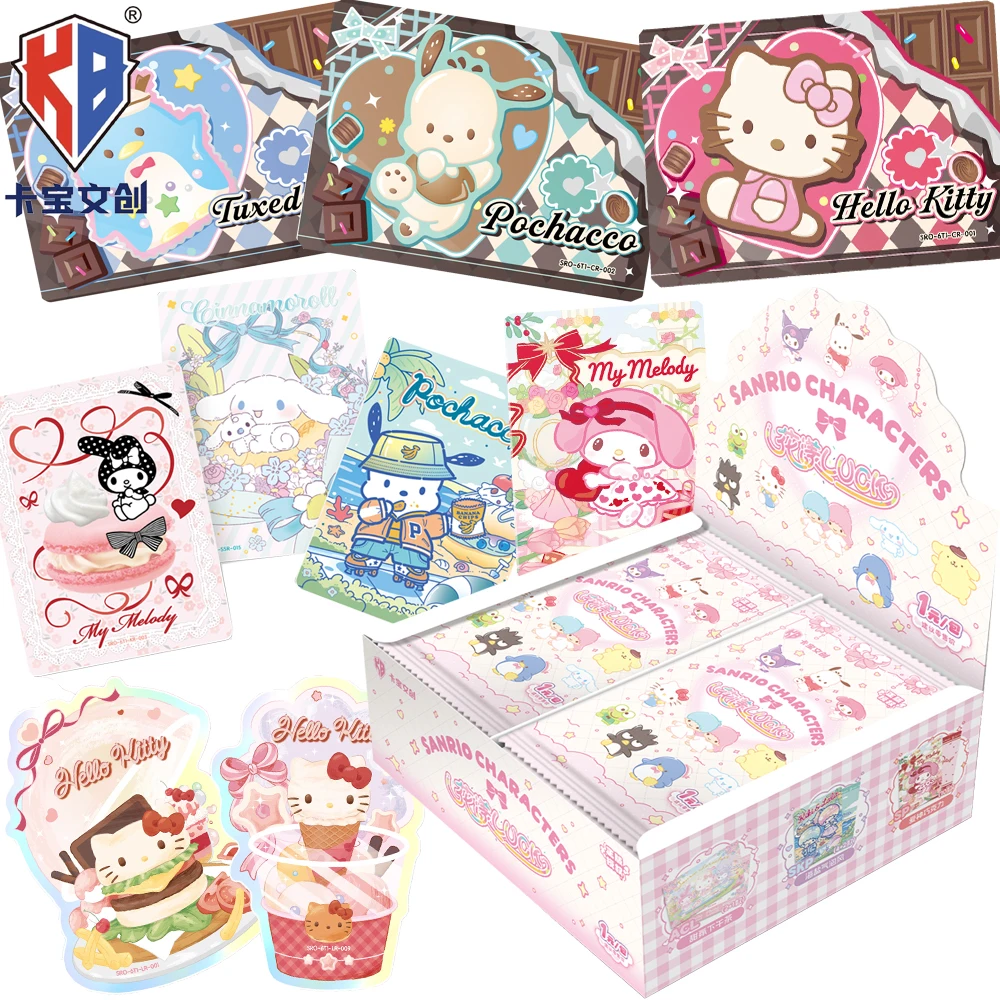 Sanrio Charaktere "Lucky Tea Party" Sammelkarten Booster Box, Niedliche Kawaii TCG mit Hello Kitty, My Melody & Cinnamoroll von