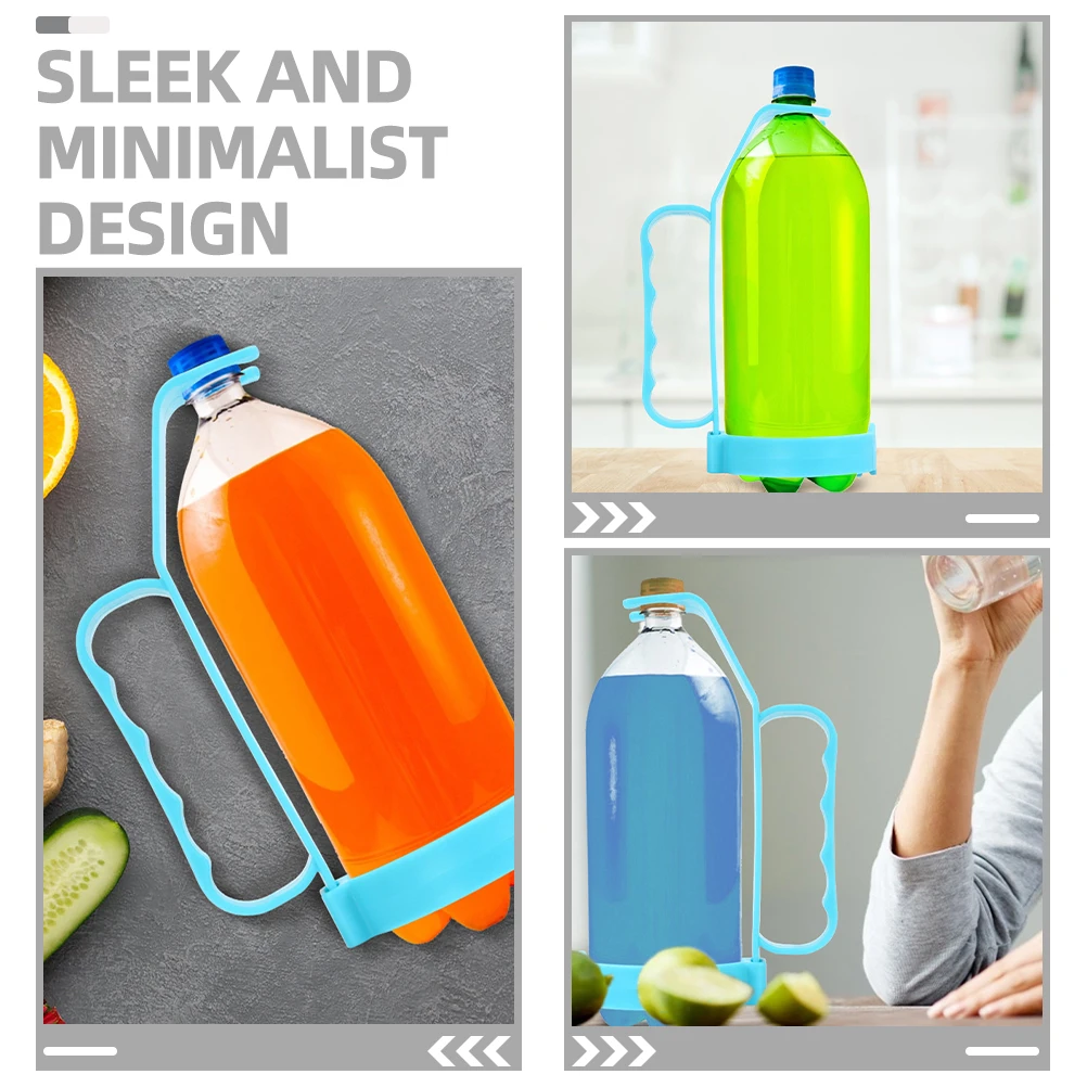 

2pcs Large Beverage Stabilizer With Non-Slip Grip Bottles Comfort Grip Stable Soft Drink Carrier Plastic Holder Beverages