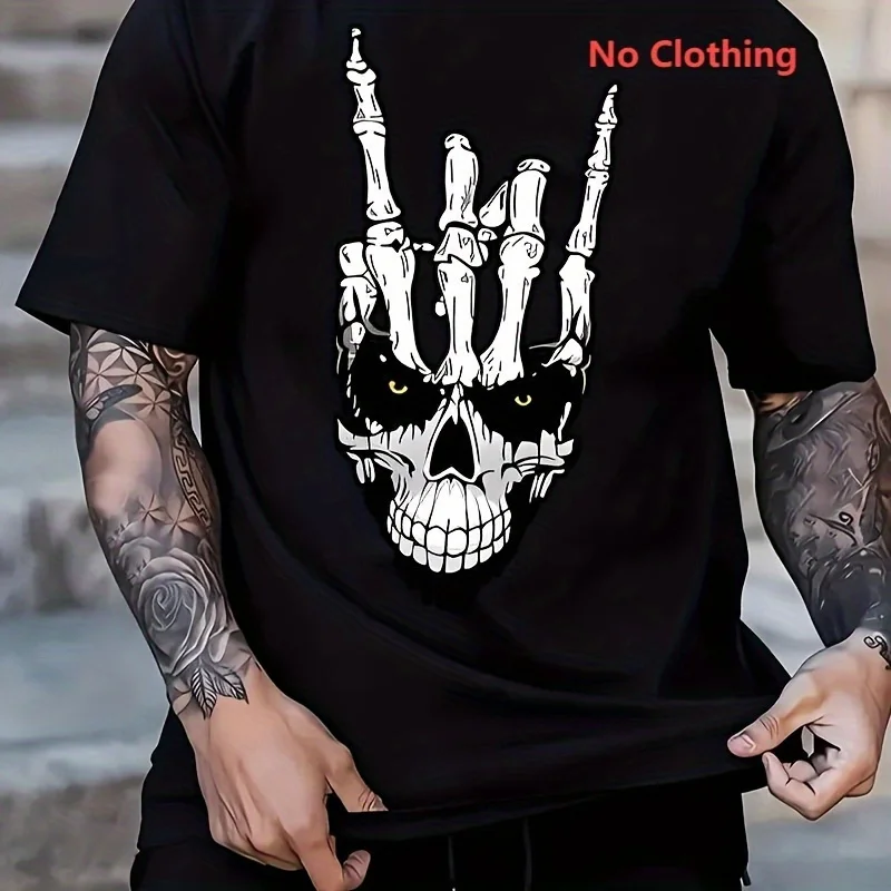 1 Vibrant Skull Handprint Iron-on Transfer Sticker - Bold Black and White Design Suitable for T-shirts, Hoodies, Pillows, and Luggage - The Perfect DIY Fashion Accessory for Men and Women - An Excellent Gift for Summer and Spring, Perfect for Fall