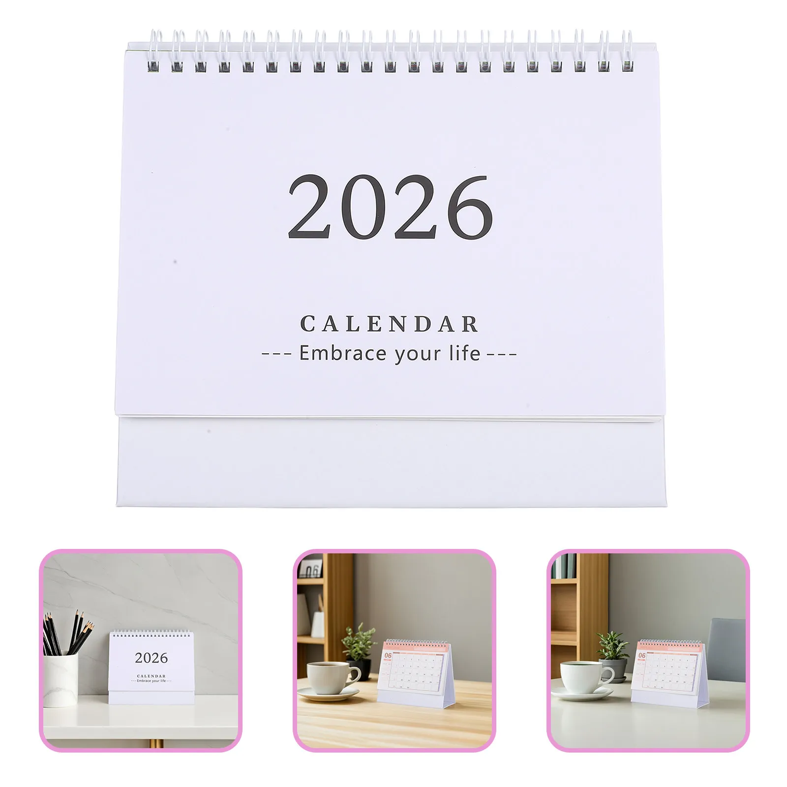 

Small Desktop Calendar 2026 Minimalist Flip Stand Month Planner Space Saving Home Office Scheduling Small Desk Calendar