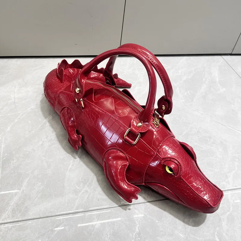 2025 Luxury Designer Unique and Creative 3D Crocodile-shaped Women's Handbags Lady Funny Handmade Tote Bag Trendy Crossbody Bag