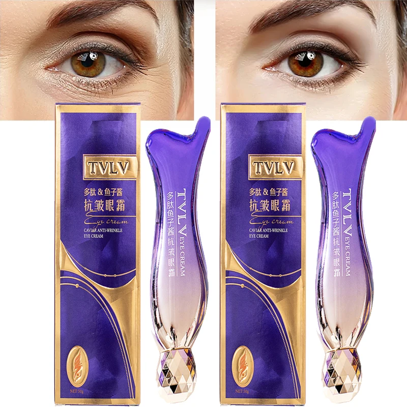 

2pcs Polypeptide Caviar Anti-wrinkle Massage Eye Cream To Lift, Tighten and Fade Fine Lines and Dark Circles Eye Care