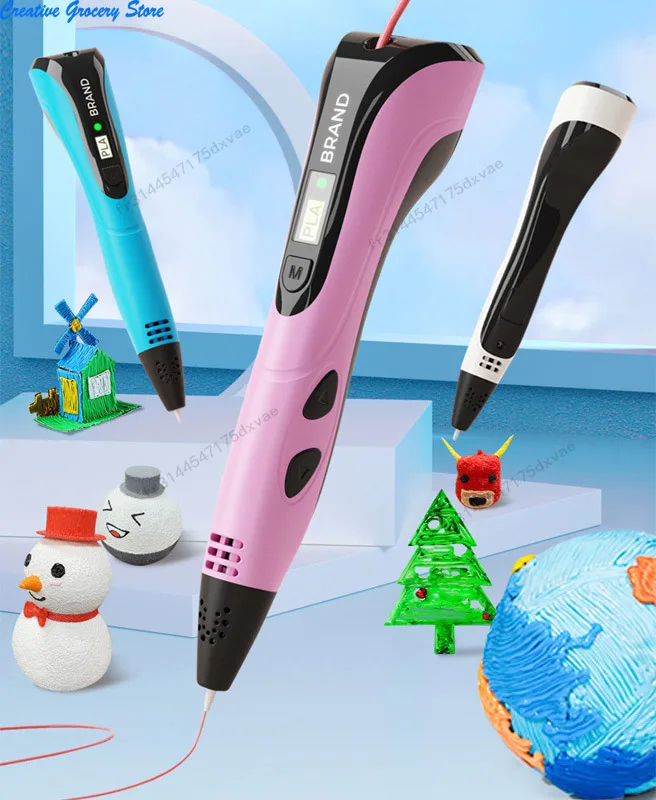الأصلي ثلاثية الأبعاد القلم للأطفال ثلاثية الأبعاد رسم الطباعة القلم مع شاشة LCD استخدام PLA/ABS خيوط لعب للأطفال هدايا عيد الميلاد #1