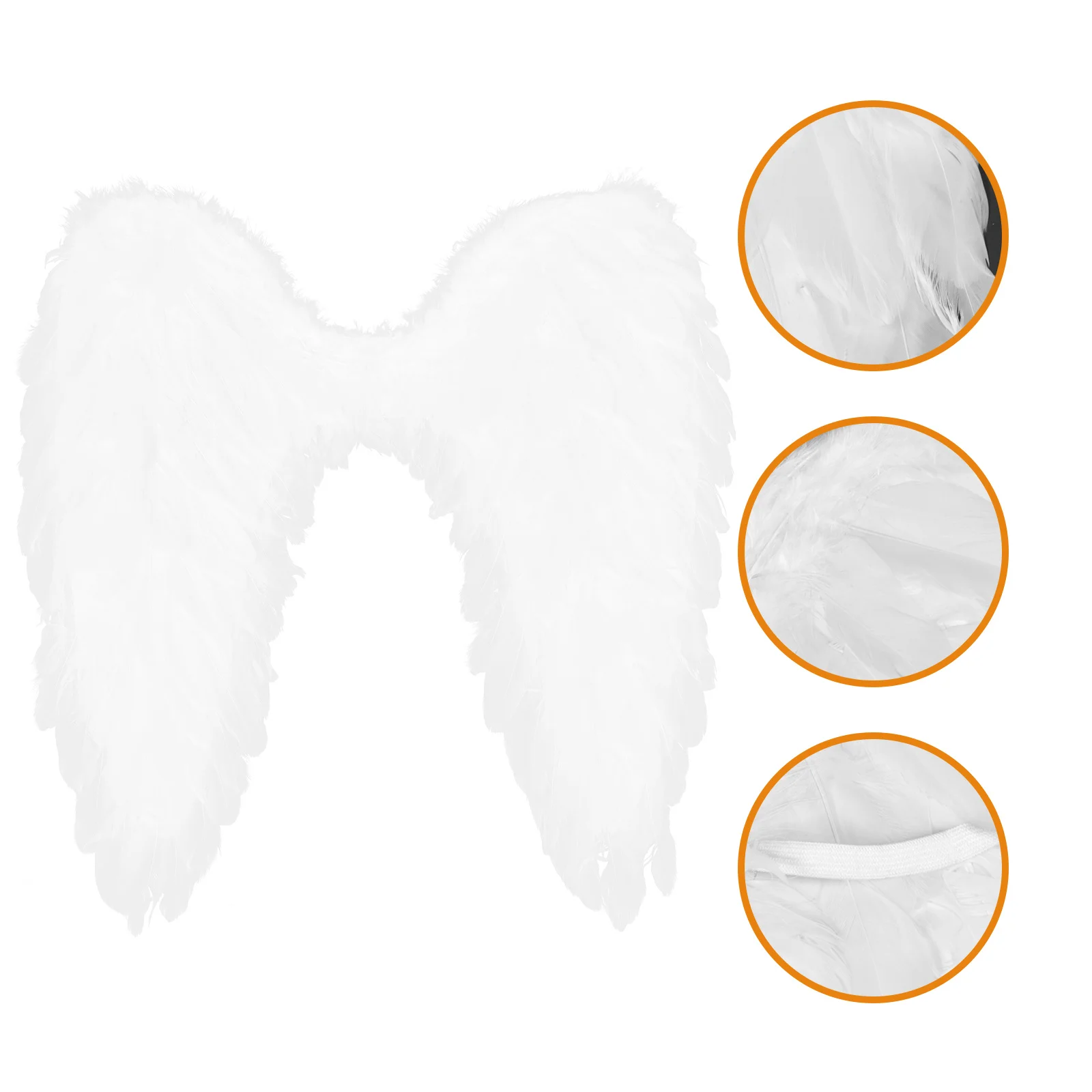 1Pcs Decorative Angel Wing Backside Ornament Adjustable Size for Christmas Halloween Party Cosplay Performance