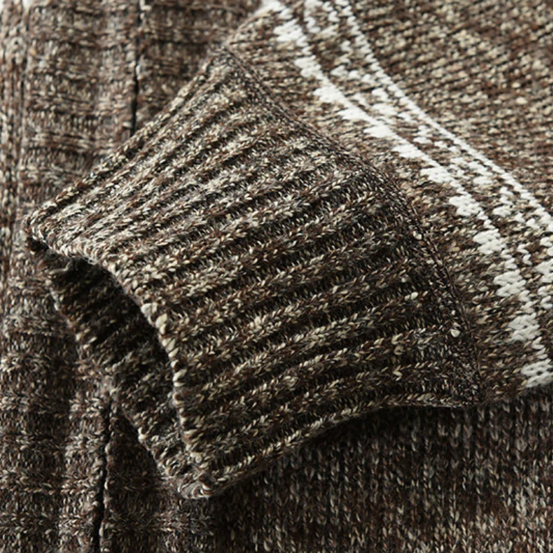 Men's Clothing Sweaters Cardigan Knitted Cardigan Outer Wear 2026 New Color-blocking Stand-up Collar Coats Jackets