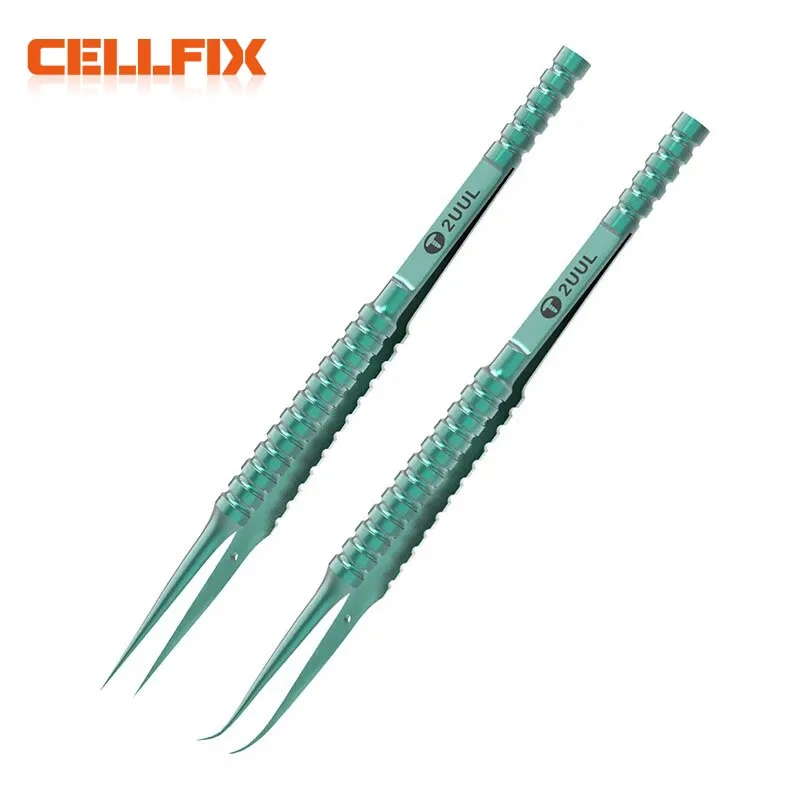 2UUL Titanium Alloy Tweezer Ultra-precision Fingerprint Fly Line Forceps For Phone Microscope BGA CPU Motherboard Chip IC Repair