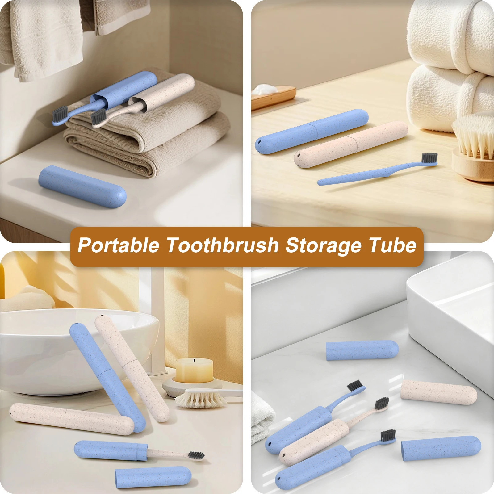Toothbrush Box Holder Cover, Portable Travel Storage Case