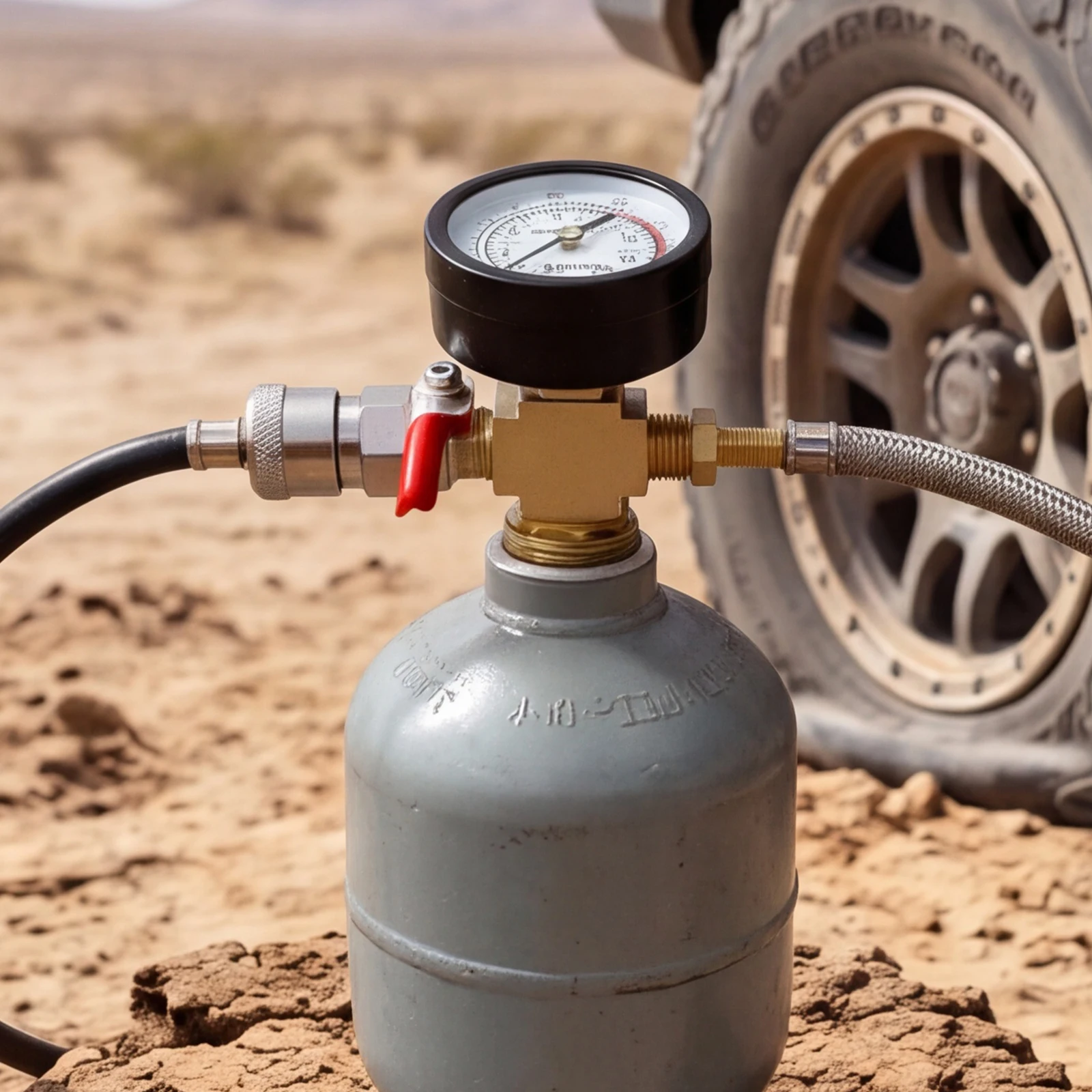 Small Air Tank Pressures Adapter Fires Extinguishers Conversion Air Cylinder for Outdoor Nailing/Painting/Tire Inflation