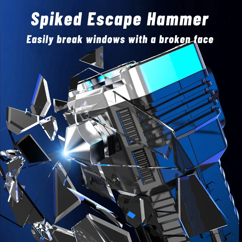 High Power LED Flashlight With Hammer Self Defense Rechargeable C Type Torch Light Lantern Power Bank For Camping Fishing