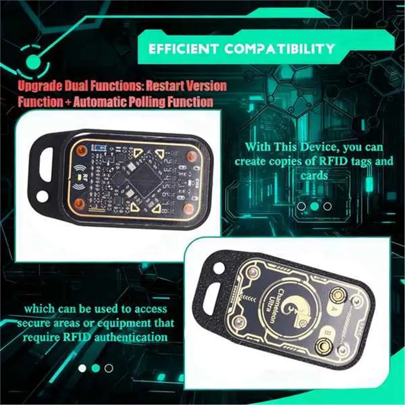 [NEW A09R!】 Chameleon Ultra Plus RFID Smart Card Emulator IC ID Card Decode Reset+Automatic Polling +UID Keychain/CUID Card