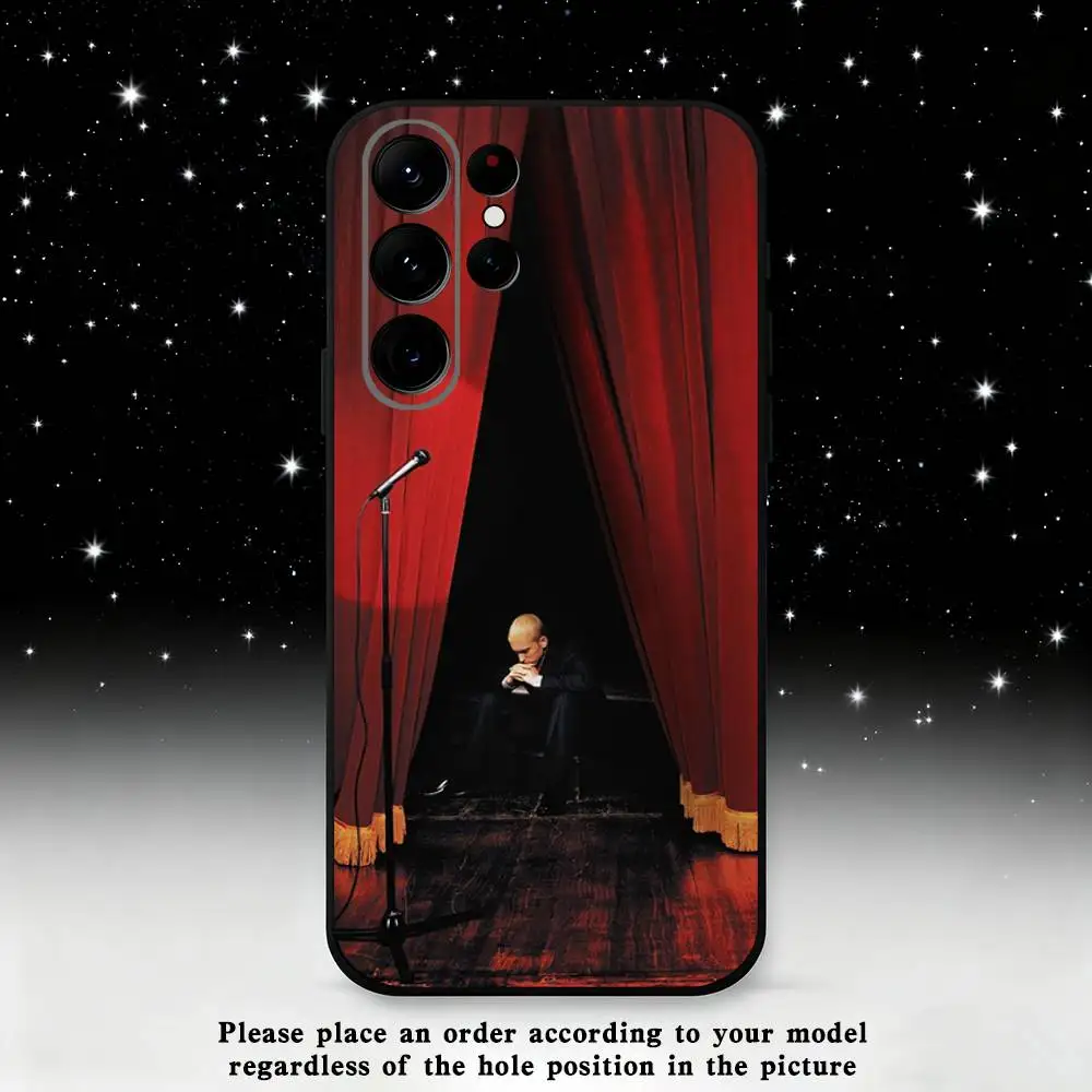Funda de teléfono Rapper E-Eminem para Samsung S25,S24 Ultra,S20,S30 plus,S22 plus,S23,S30 Ultra 5G, carcasa negra de silicona