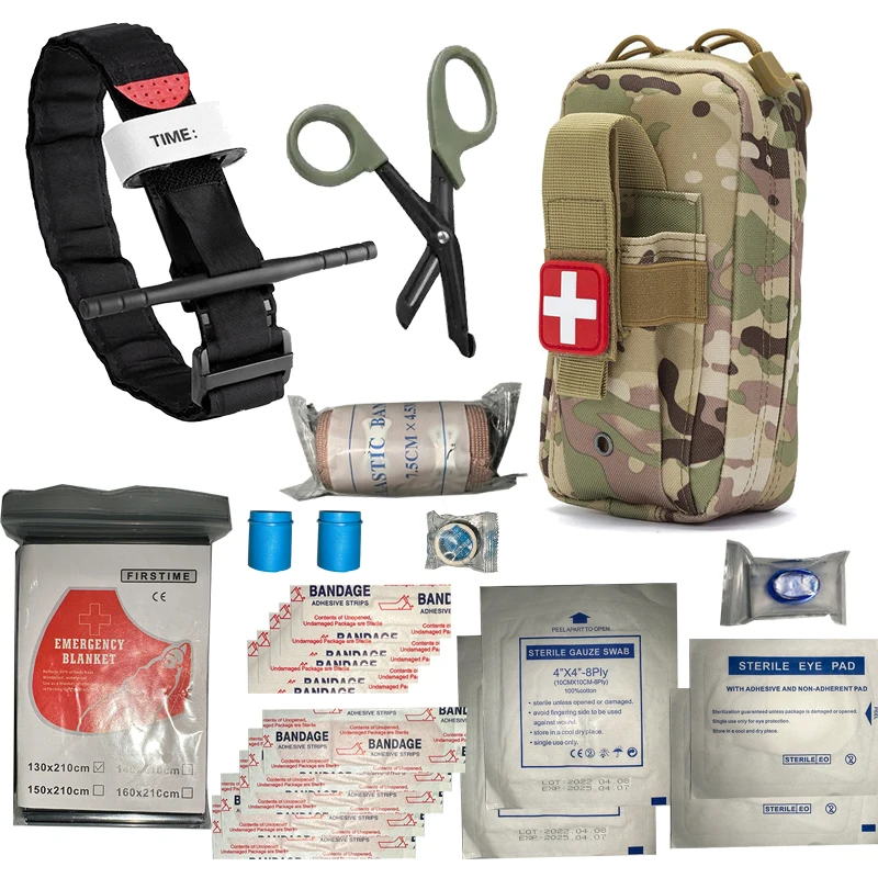 Multifunctional trauma survival kit Emergency medical bag Emergency survival kit Car travel Hiking tourniquet