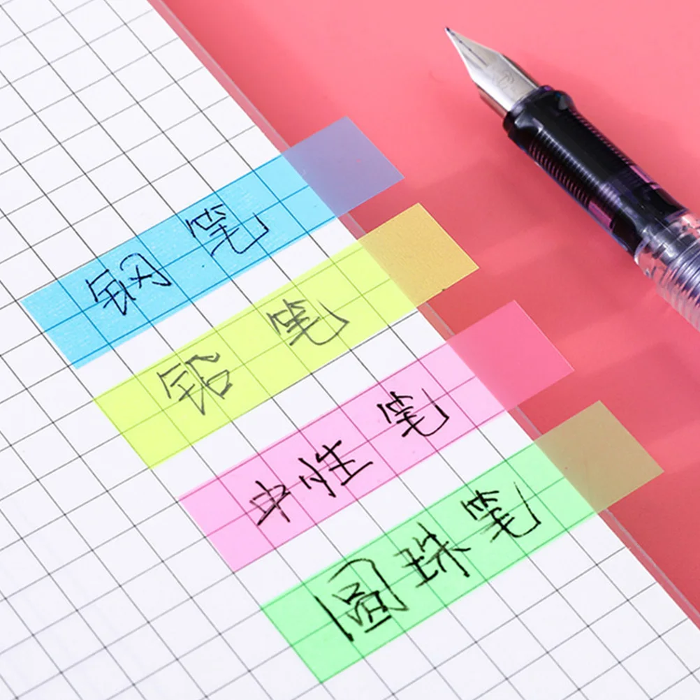 

4pcs Transparent Sticky Tabs Convenient Page Markers Book Supply Note Accessory Multi-Function Household Book Tabs For School