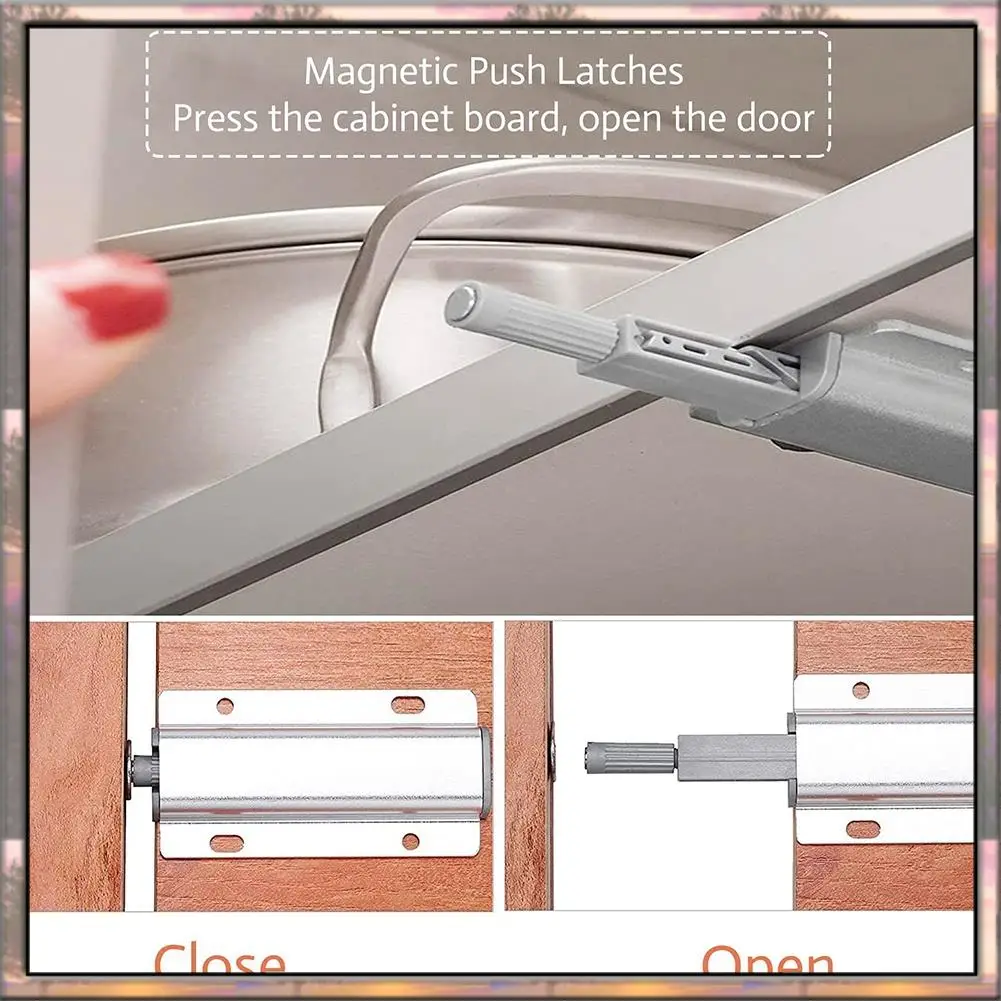 BAAZ HOT Push Latches Push To Open Door Catches Push To Close Magnetic Latch Touch Opener For Draw Kitchen Cabinet