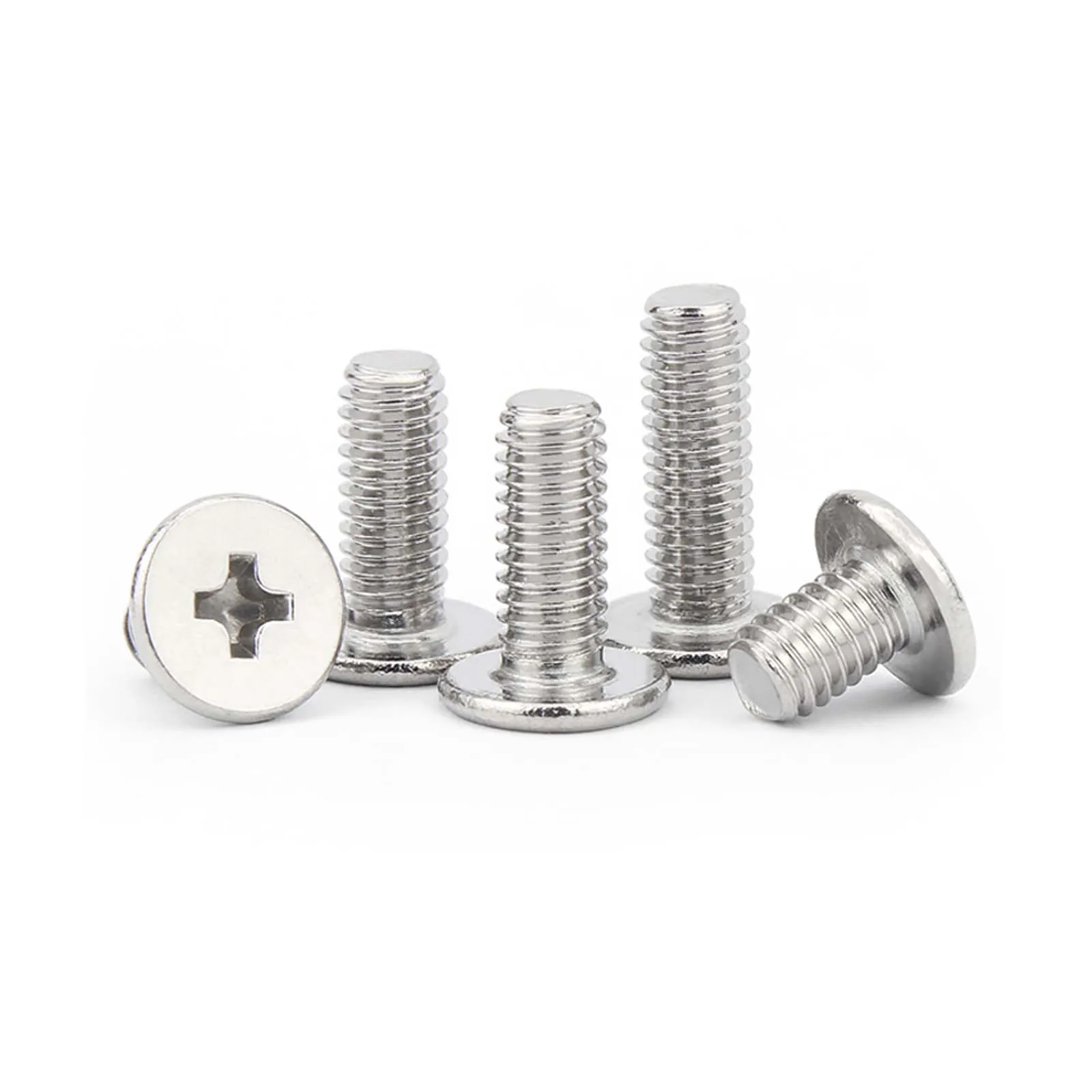 2/100pcs CM 304 Stainless Steel Cross Phillips Ultra Thin Super Low Flat Wafer Head Screw Bolt M0.8M1M1.2M1.4M2M2.5M3M4M5M6M8M10