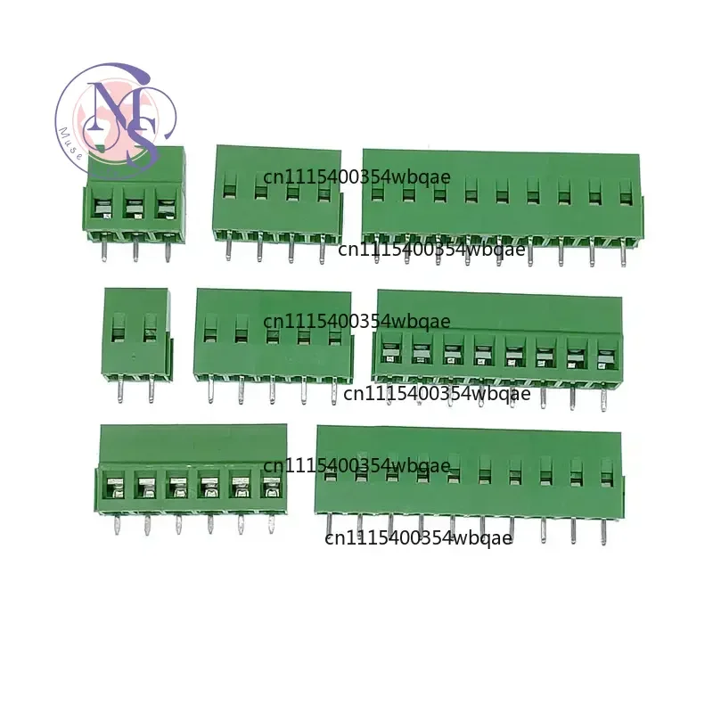 ZOCI-DG/KF128 PCB Screw Terminal Block, 5.0mm 5.08mm Pitch 2~12P 10A 380V Wiring Connector Terminal